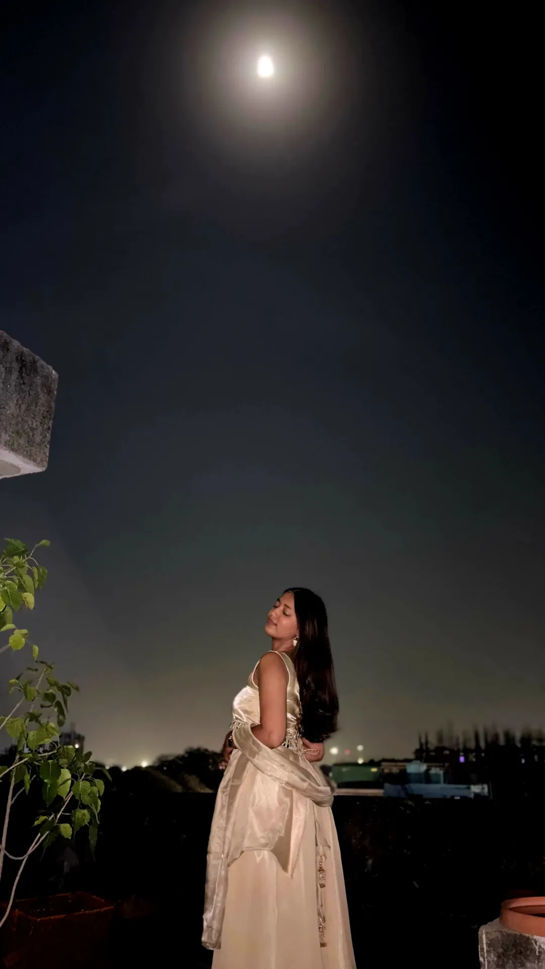 Ivory Tissue Sharara Set